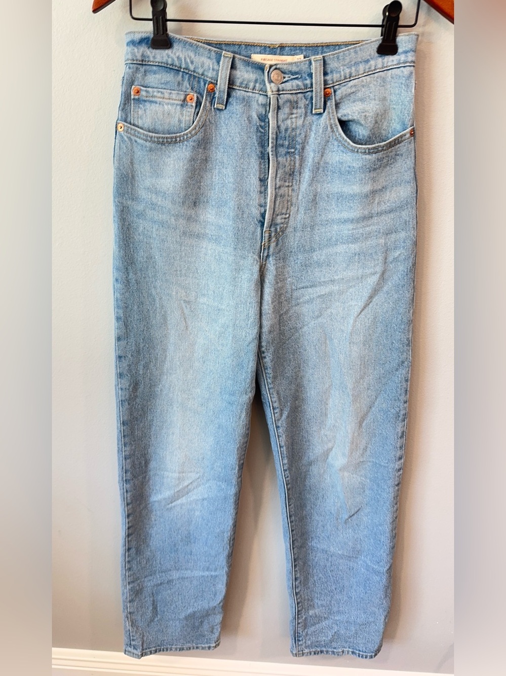 Levi's Light Blue High-Rise Straight Jeans Sz 27